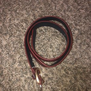 Black and red plaid belt